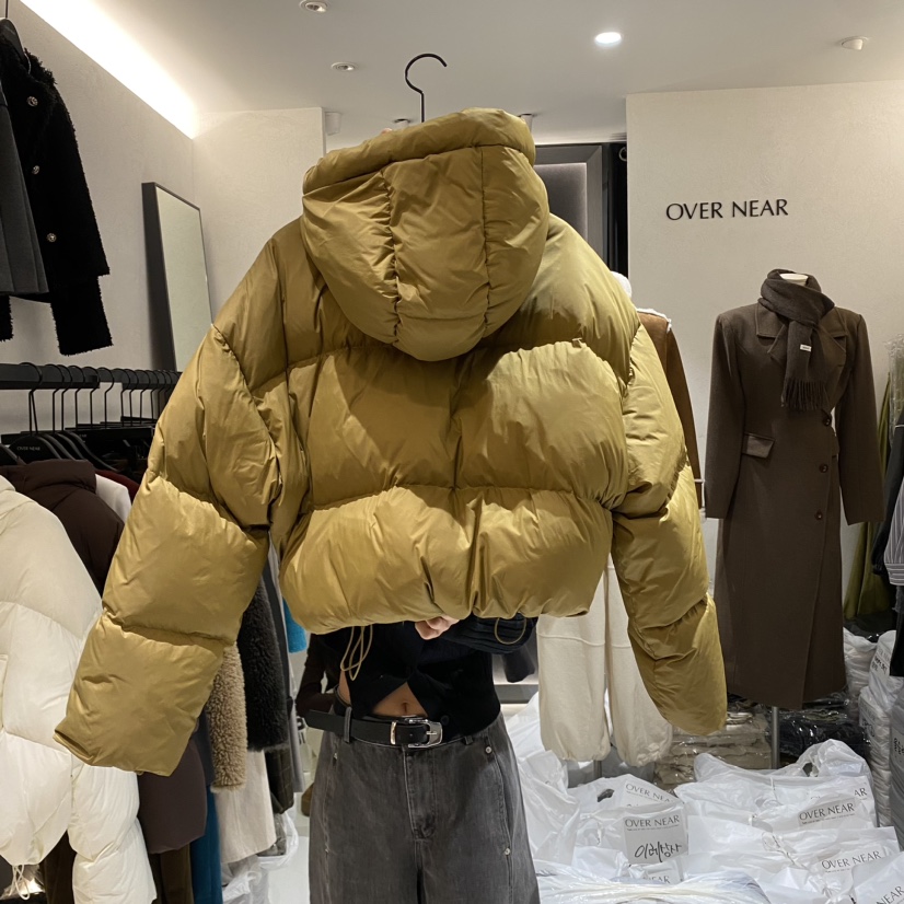 NAME VALUE韓國直郵女裝新款人氣時尚推薦休閑短款羽絨服絨OVER NEAR短款羽絨服