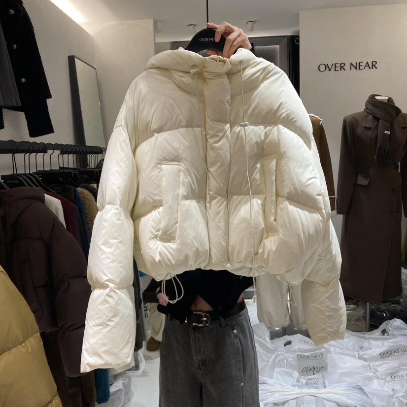 NAME VALUE韓國直郵女裝新款人氣時尚推薦休閑短款羽絨服絨OVER NEAR短款羽絨服圖色3