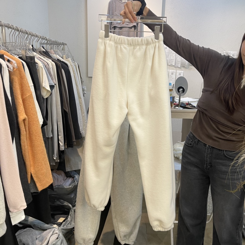 PLO_VER韓國直郵東大門代購女裝新款時尚職業休閑褲加絨抓絨PLO_VER休閑褲