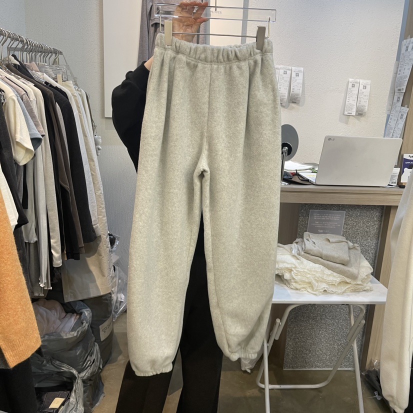 PLO_VER韓國直郵東大門代購女裝新款時尚職業休閑褲加絨抓絨PLO_VER休閑褲圖色1