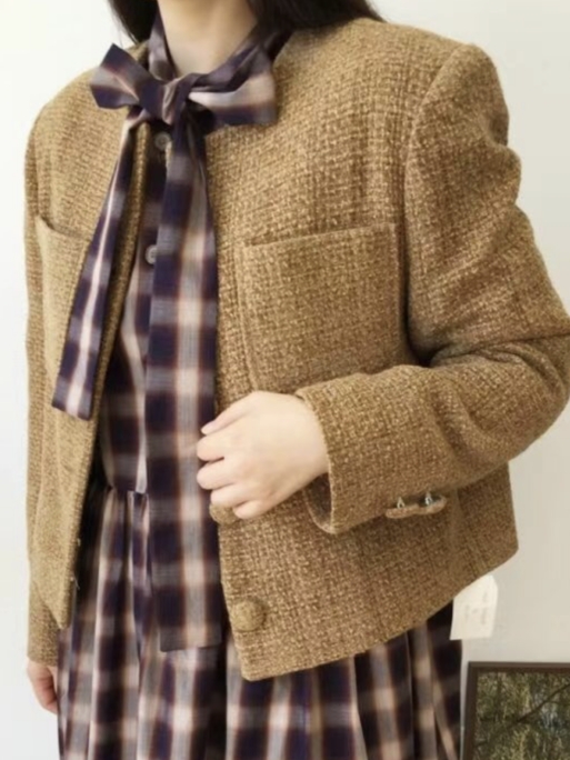 STYLE LOUNGE韓國直郵東大門實拍女裝新品24秋冬夾克花呢STYLE LOUNGE夾克