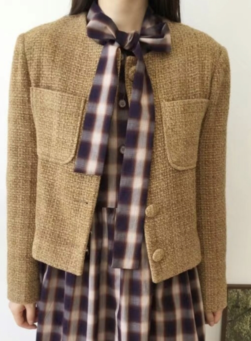 STYLE LOUNGE韓國直郵東大門實拍女裝新品24秋冬夾克花呢STYLE LOUNGE夾克