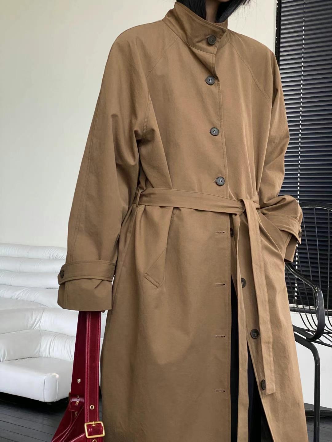 NEAR LEAP直郵韓國代購女裝新品24秋冬休閑時尚長款風衣OAO長款風衣