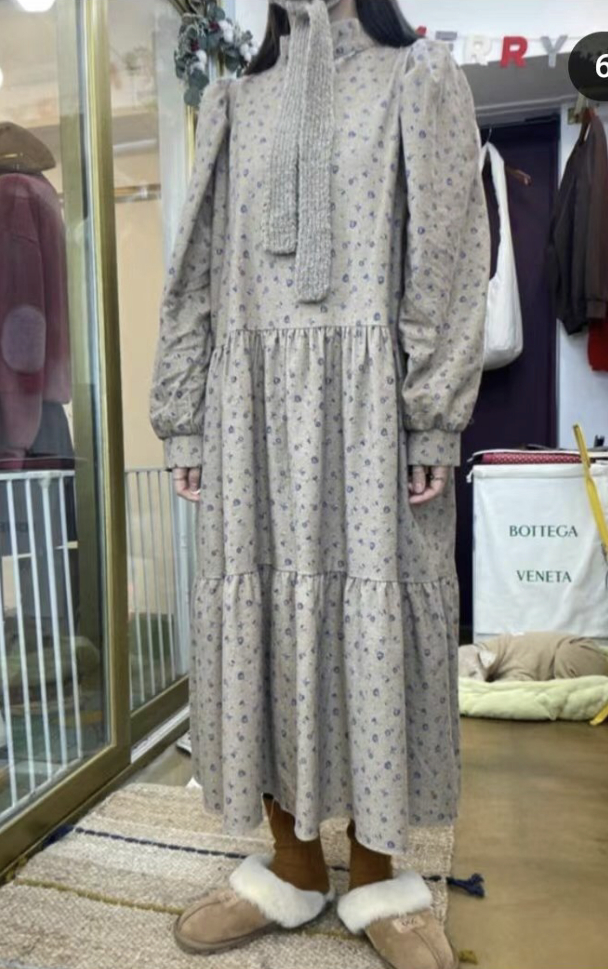 STYLE LOUNGE韓國直郵東大門代購女裝新款真品連衣裙拉絨雙面STYLE LOUNGE連衣裙