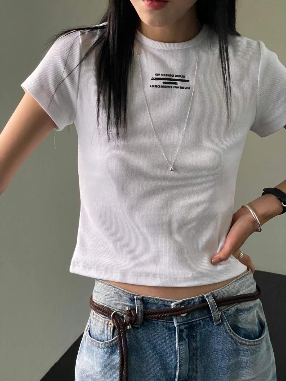 NEAR LEAP韓國直郵東大門代購女裝新款時尚職業熱賣T恤羅紋OAOT恤