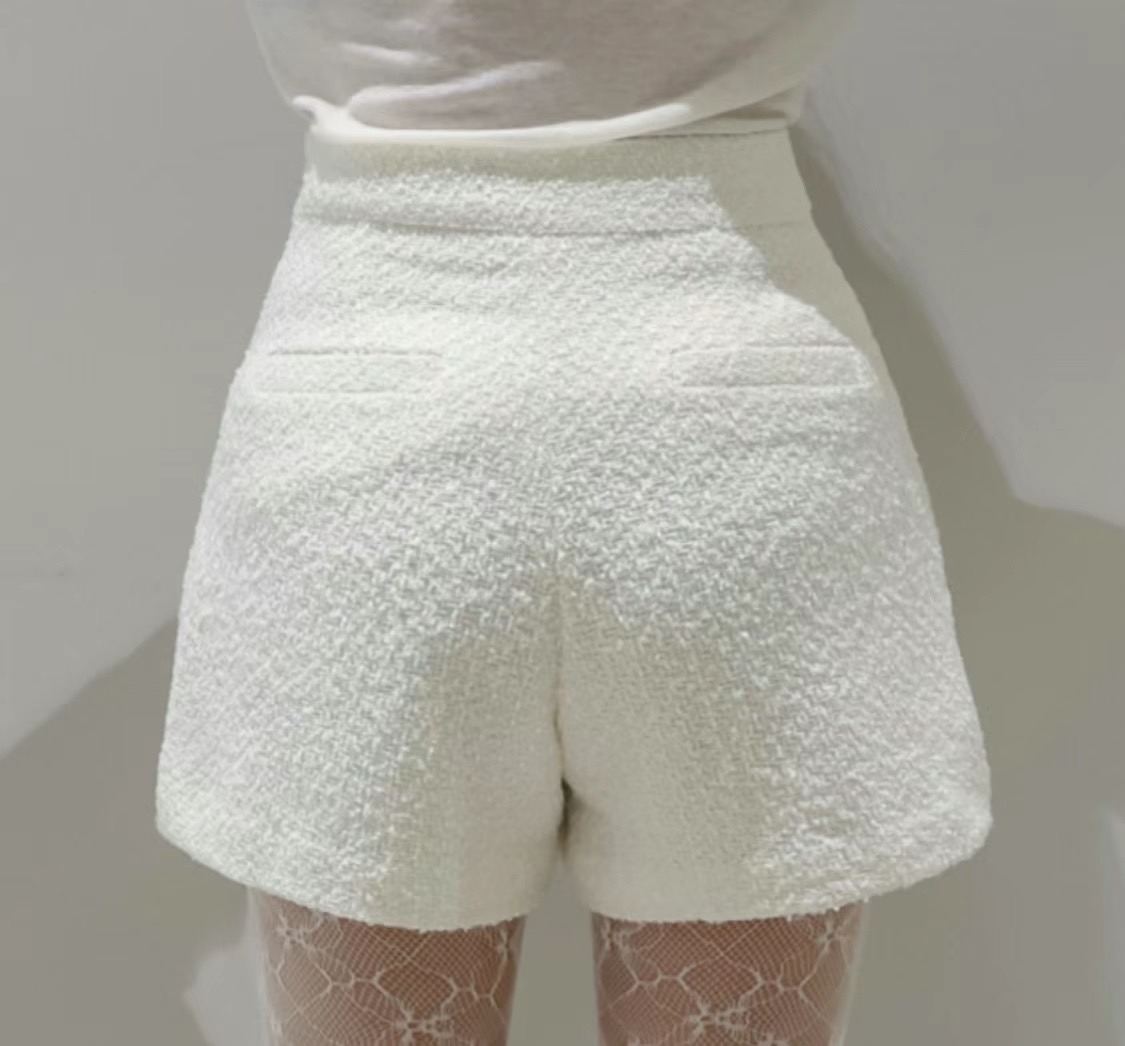 LUVLUV-럽럽-OT韓國直郵女裝新品24秋冬人氣休閑短褲花呢LUVLUV短褲