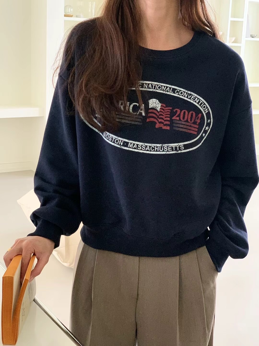 VINE韓國直郵東大門代購女裝新款推薦真品職業休閑時尚衛衣VINE衛衣圖色3