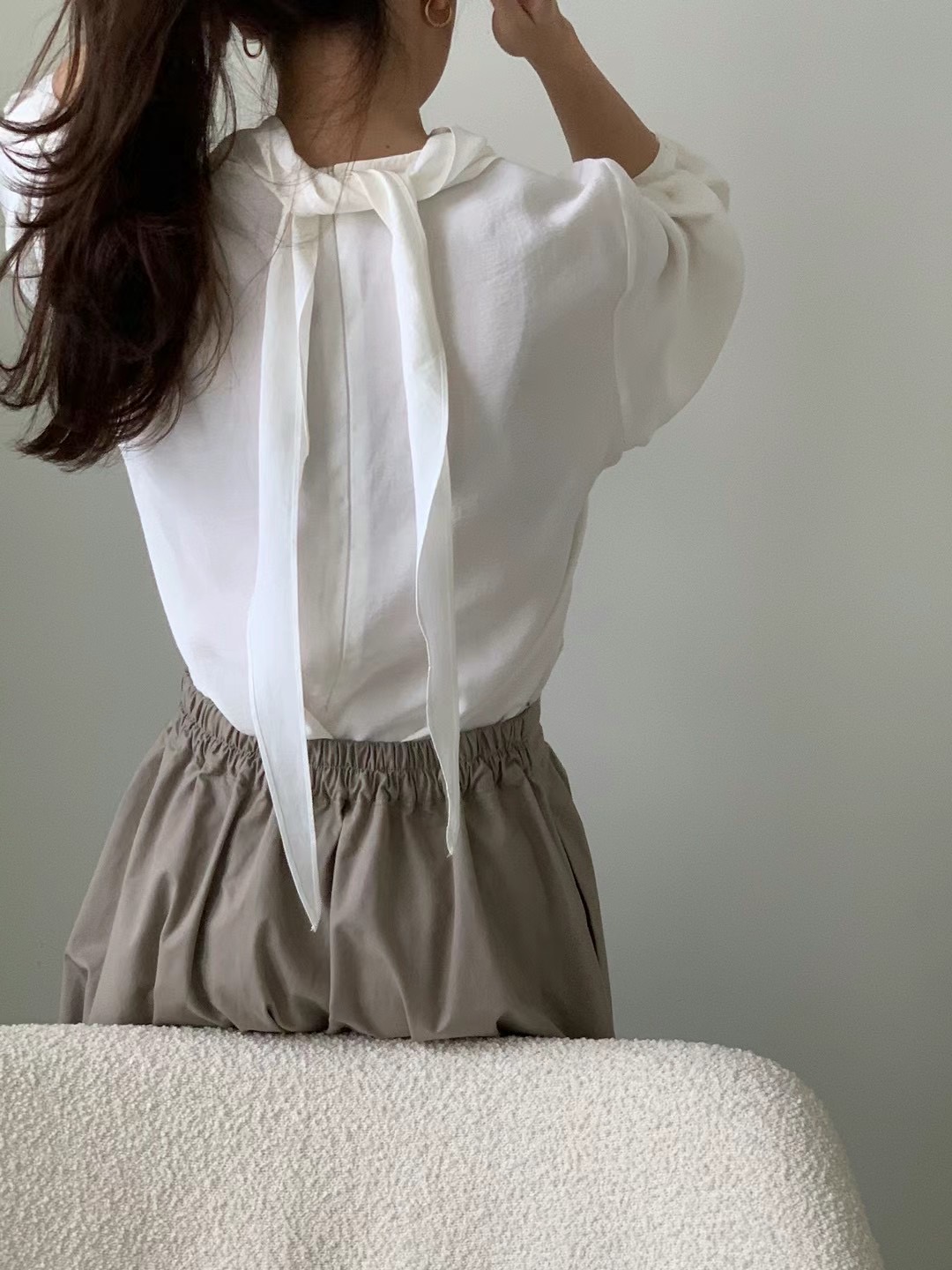 VINE韓國直郵東大門代購女裝新品休閑推薦24秋冬襯衫蕾絲衫VINE襯衫/蕾絲衫