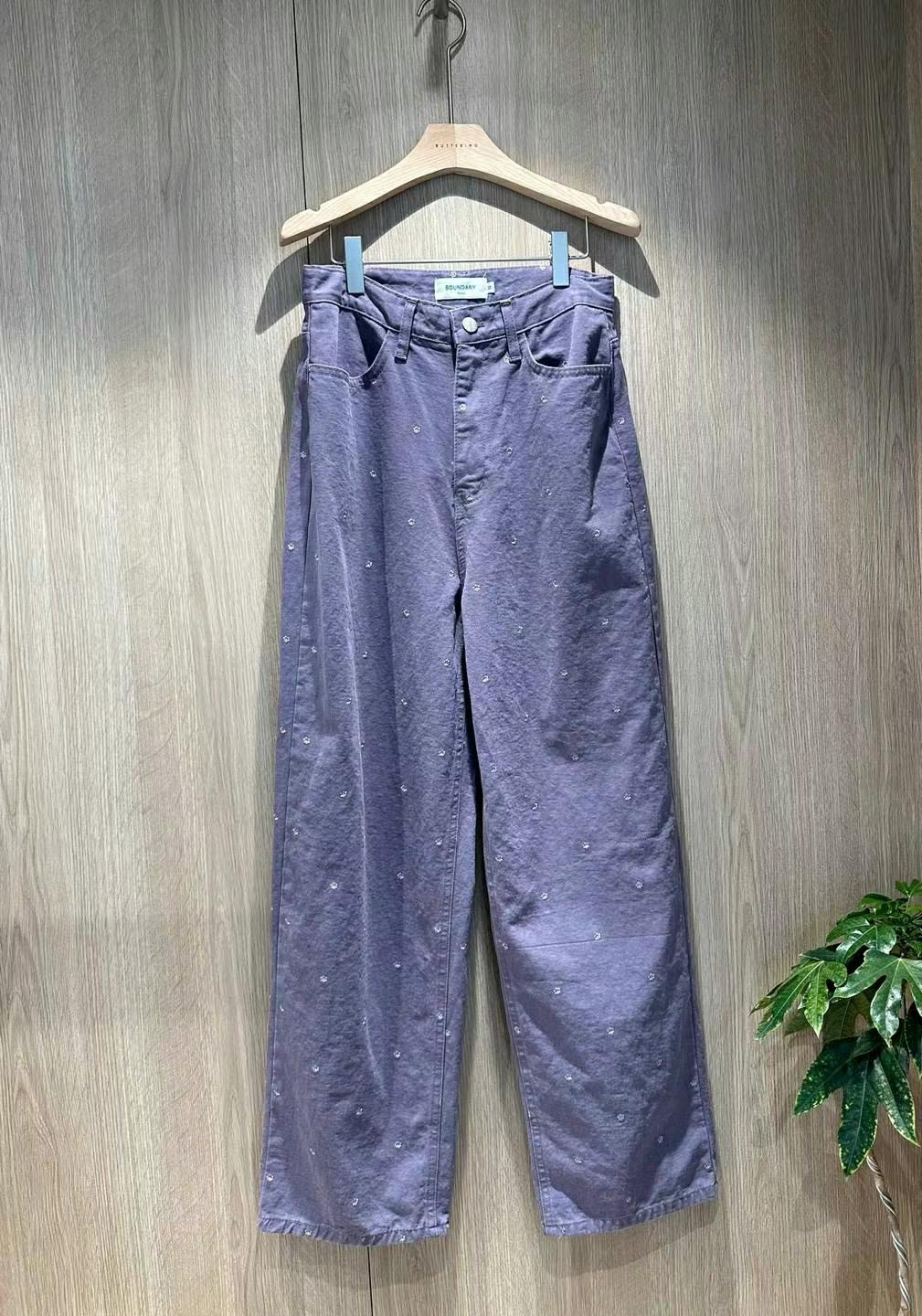 BUTTERING直郵韓國代購女裝新款職業24秋冬人氣休閑褲刺繡ARLOW休閑褲