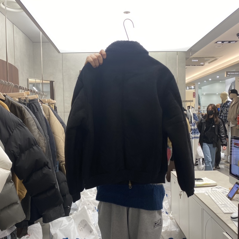 COMMON-男裝直郵韓國代購女裝新品休閑24秋冬夾克羊毛麂皮OHNIW-男裝夾克