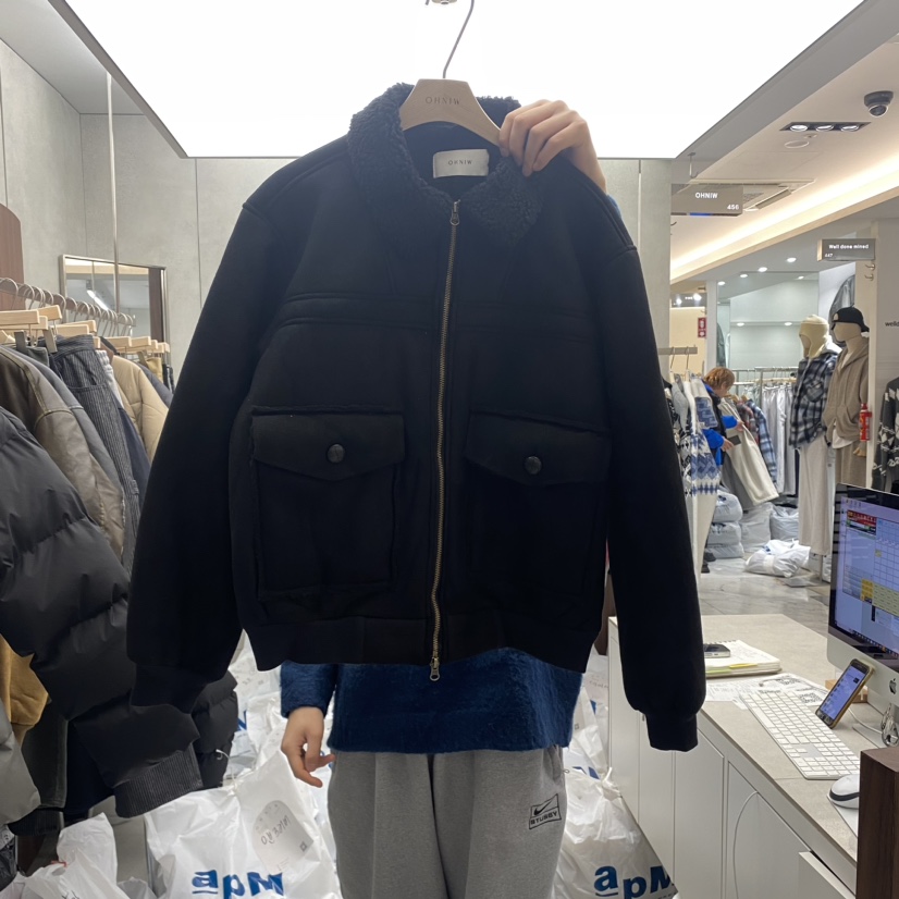 COMMON-男裝直郵韓國代購女裝新品休閑24秋冬夾克羊毛麂皮OHNIW-男裝夾克圖色2