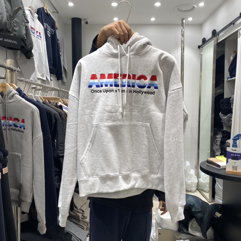FINE韓國直郵東大門實拍女裝新品真品人氣職業衛衣刺繡拉絨FINE-男裝衛衣