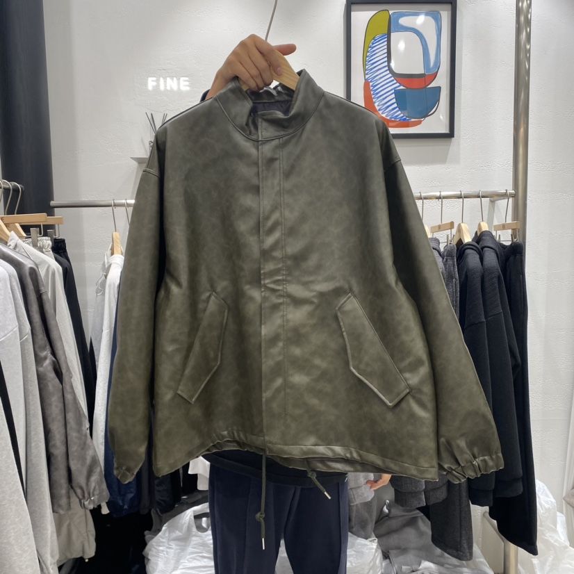 FINE韓國直郵東大門代購女裝新品24秋冬熱賣職業夾克皮革FINE-男裝夾克圖色2