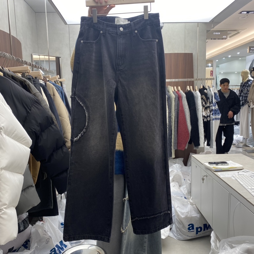 COMMON-男裝韓國直郵女裝新品時尚休閑推薦熱賣24秋冬牛仔褲OHNIW-男裝牛仔褲