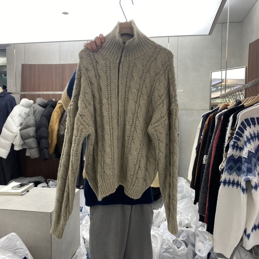 COMMON-男裝韓國直郵東大門實拍女裝新品推薦職業毛衣拉鏈OHNIW-男裝毛衣