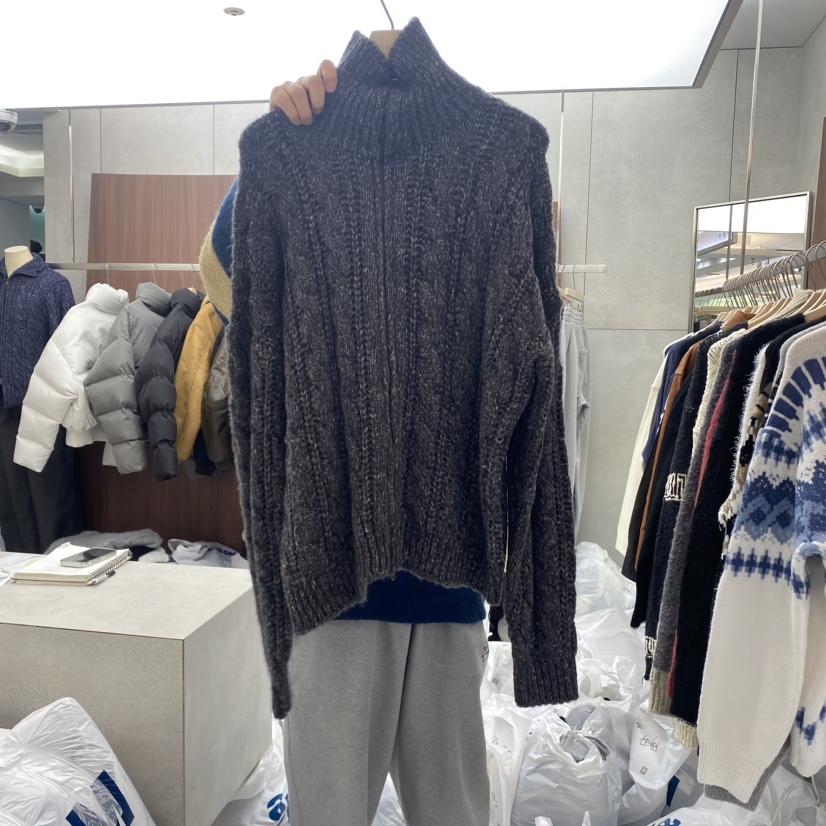 COMMON-男裝韓國直郵東大門實拍女裝新品推薦職業毛衣拉鏈OHNIW-男裝毛衣圖色2