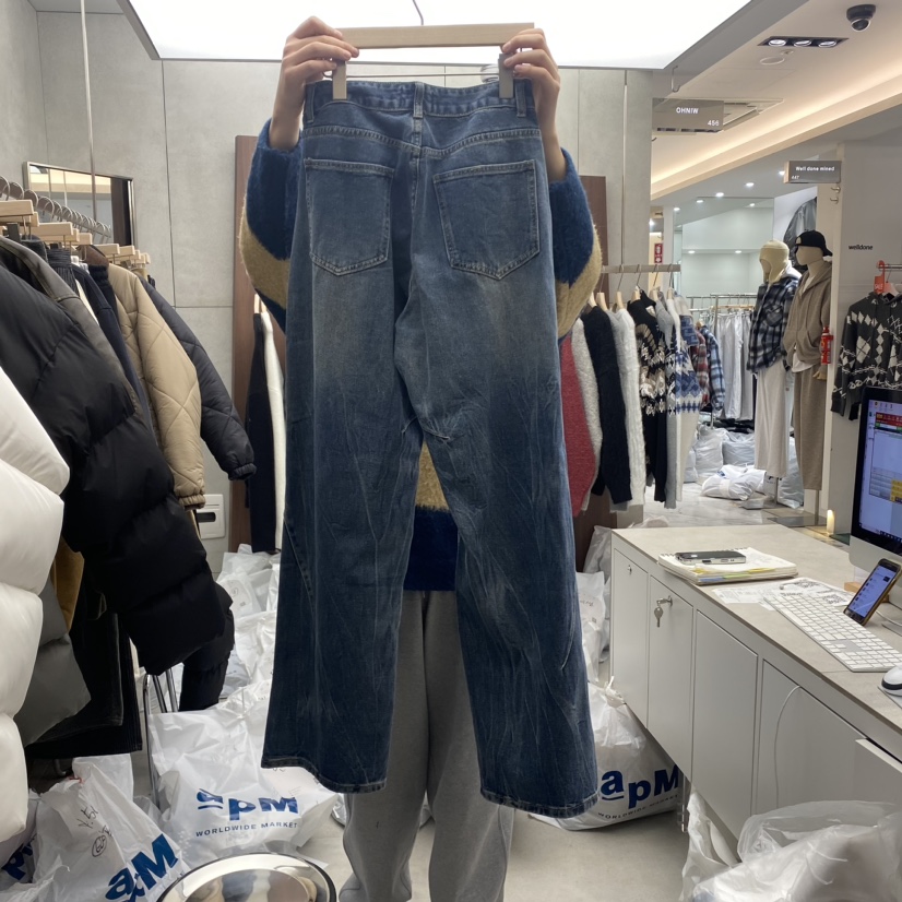 COMMON-男裝韓國直郵東大門實拍女裝新品人氣職業推薦牛仔褲OHNIW-男裝牛仔褲