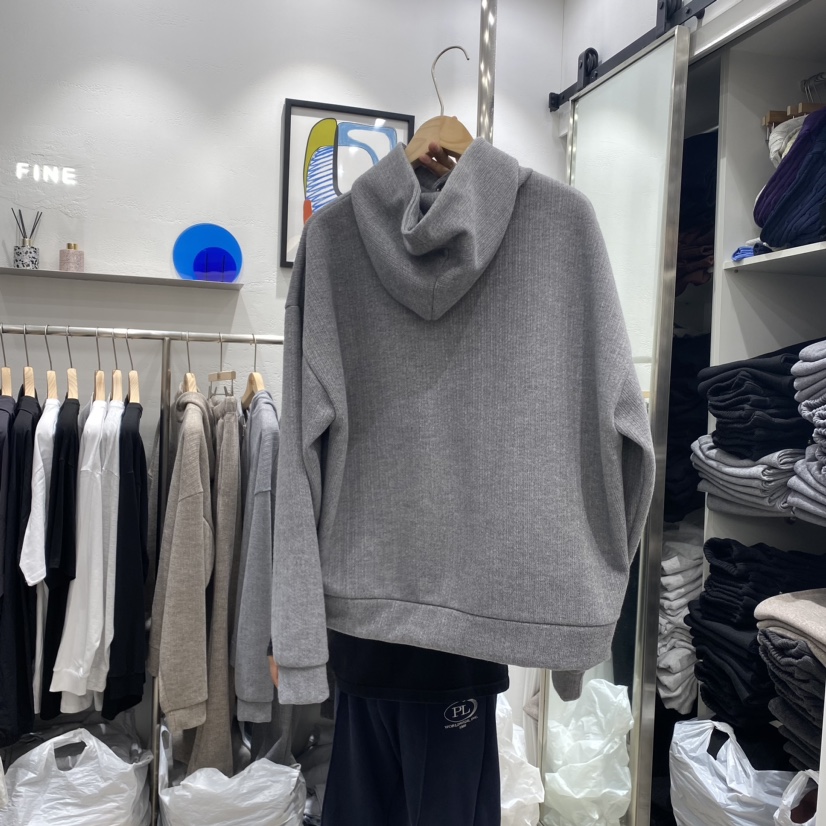 FINE韓國直郵女裝新款人氣時尚推薦休閑真品24秋冬衛衣羊毛兜帽FINE-男裝衛衣