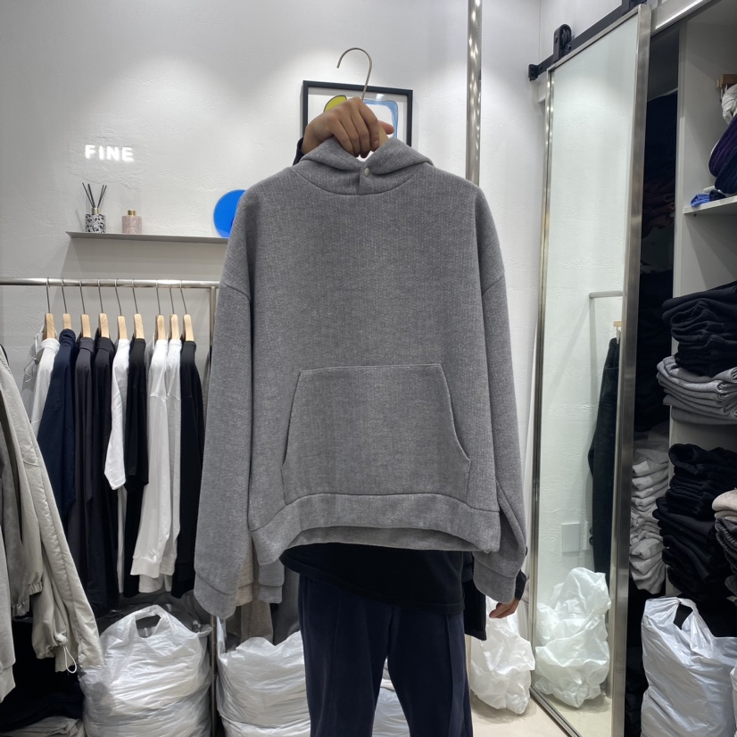FINE韓國直郵女裝新款人氣時尚推薦休閑真品24秋冬衛衣羊毛兜帽FINE-男裝衛衣