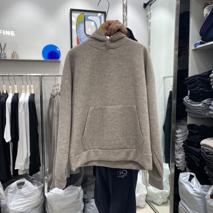 FINE韓國直郵女裝新款人氣時尚推薦休閑真品24秋冬衛衣羊毛兜帽FINE-男裝衛衣圖色2