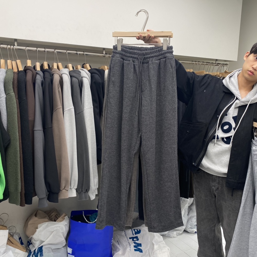MENTO-男裝韓國直郵東大門實拍女裝新款時尚24秋冬休閑褲加絨MENTO休閑褲圖色2