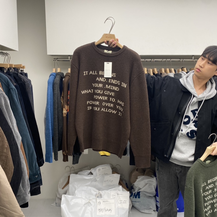 MENTO-男裝直郵韓國代購女裝新款人氣推薦24秋冬休閑針織衫MENTO針織衫圖色3