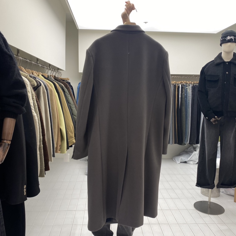 MENTO-男裝韓國直郵女裝新品職業24秋冬真品熱賣中長款大衣MENTO中長款大衣