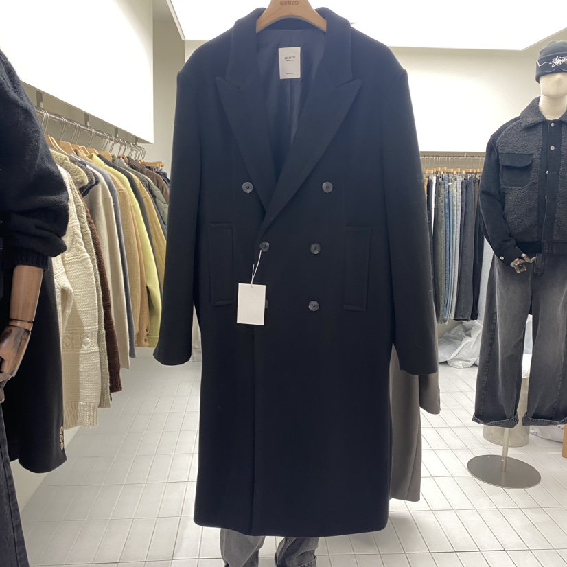 MENTO-男裝韓國直郵女裝新品職業24秋冬真品熱賣中長款大衣MENTO中長款大衣圖色2