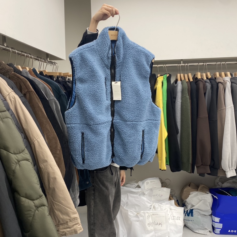 MENTO-男裝直郵韓國代購女裝新品熱賣人氣馬甲可拆卸兩面穿MENTO馬甲圖色1
