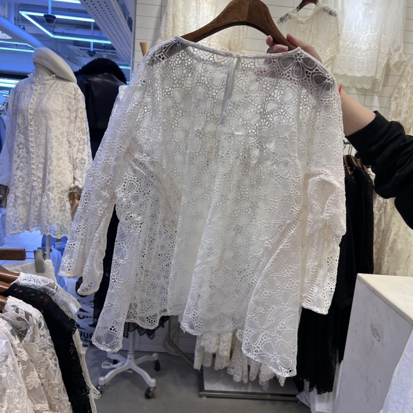 VIVI MARKET韓國直郵女裝新款時尚職業休閑推薦襯衫蕾絲衫VIVI MARKET襯衫/蕾絲衫