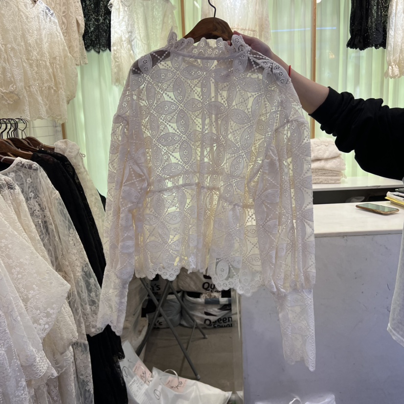 VIVI MARKET直郵韓國代購女裝新品人氣推薦休閑襯衫蕾絲衫VIVI MARKET襯衫/蕾絲衫