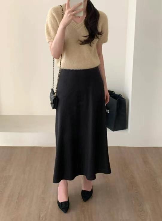 MOR___韓國直郵東大門代購女裝新品真品職業24秋冬人氣長裙MOR___長裙