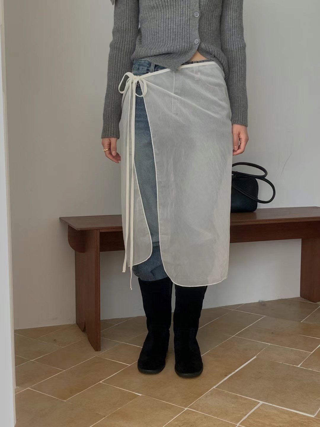 FOLLOW B韓國直郵東大門實拍女裝新款時尚真品半身裙中短裙FOLLOW B-2件起訂半身裙/中短裙圖色1