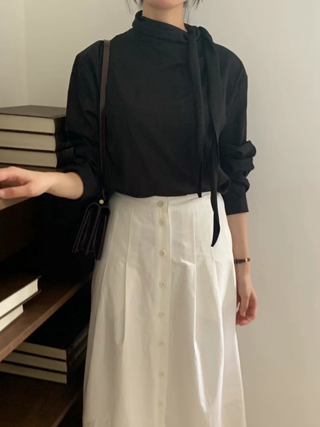 MERRYPN韓國直郵女裝新品休閑時尚真品熱賣推薦職業襯衫蕾絲衫LENEUF襯衫/蕾絲衫圖色1