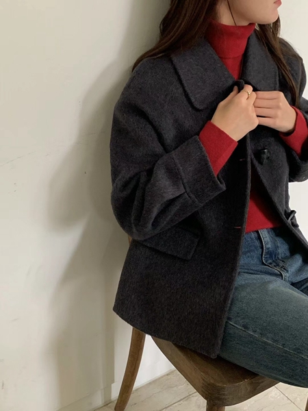 ATTHISMOMENT韓國直郵女裝新品推薦時尚熱賣休閑職業短款大衣LEESA短款大衣