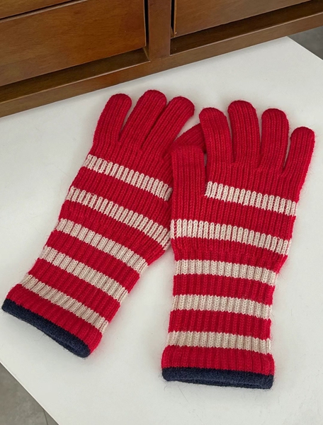 BUBBLE UNDER直郵韓國代購女裝新款真品休閑時尚24秋冬手套NOTICE手套圖色1