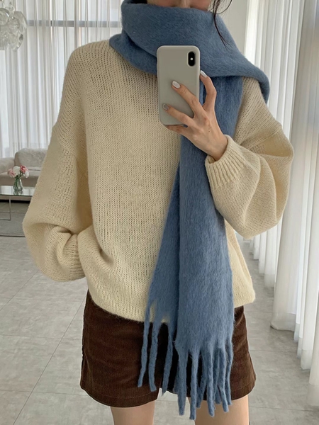 BUBBLE UNDER直郵韓國代購女裝新品職業熱賣時尚休閑圍巾披肩NOTICE圍巾/披肩