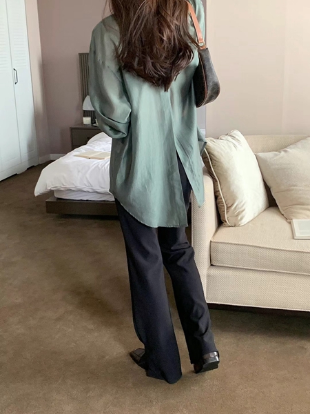 ATTHISMOMENT直郵韓國代購女裝新款推薦時尚休閑襯衫蕾絲衫LEESA襯衫/蕾絲衫