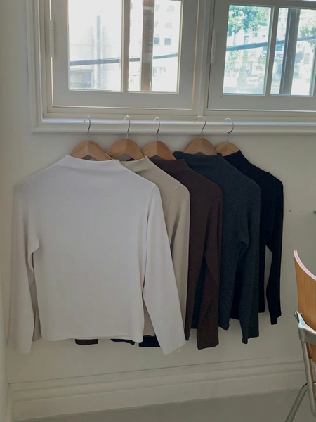 IVORY韓國直郵東大門實拍女裝新款推薦人氣時尚職業長袖T恤IVORY長袖T恤圖色2左二色