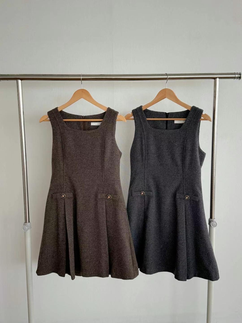 ANDBYL韓國直郵東大門實拍女裝新品休閑熱賣時尚24秋冬連衣裙ANDBYL連衣裙