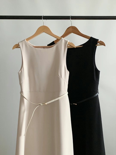 IVORY直郵韓國代購女裝新品休閑職業真品推薦時尚連衣裙含腰帶IVORY連衣裙