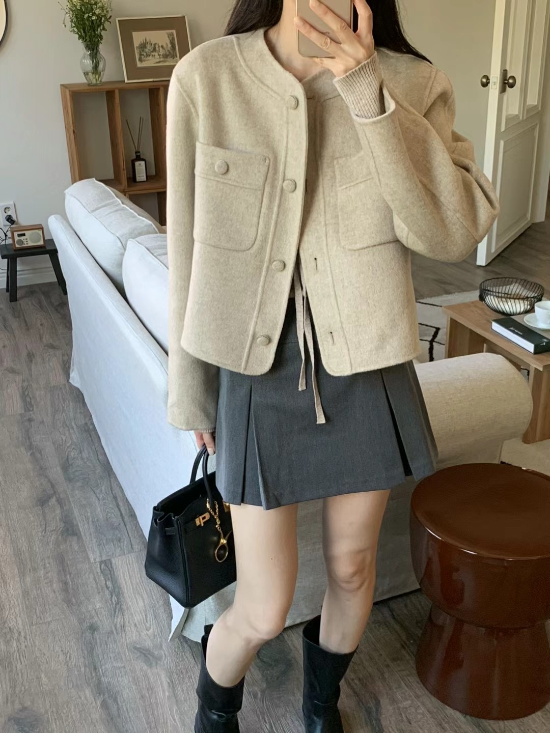 WHYNOT韓國直郵東大門代購女裝新款職業熱賣推薦真品短款大衣WHYNOT短款大衣圖色2
