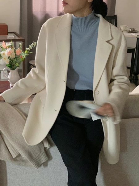 IVORY直郵韓國代購女裝新品時尚真品熱賣24秋冬人氣職業夾克IVORY夾克