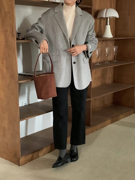 IVORY直郵韓國代購女裝新品時尚真品熱賣24秋冬人氣職業夾克IVORY夾克圖色3
