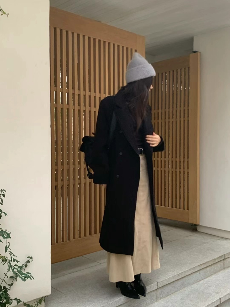 ONDA韓國直郵東大門實拍女裝新品推薦真品人氣職業中長款大衣ONDA中長款大衣