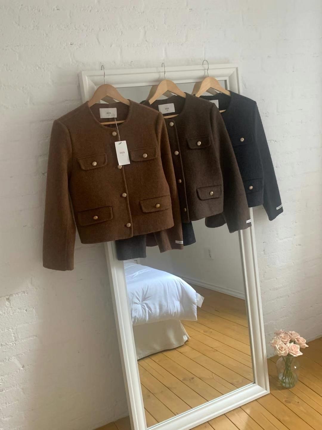 OUS.SEOUL韓國直郵女裝新品人氣休閑24秋夏熱賣時尚夾克OUS.SEOUL夾克圖色3左三色