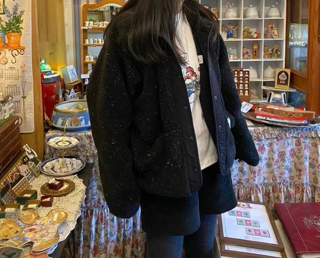 4PI直郵韓國代購女裝新品真品休閑職業24秋冬短款大衣兩面可穿4PI短款大衣