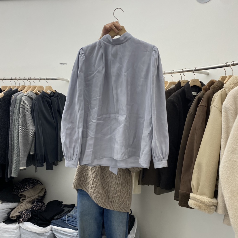 TWELVE韓國直郵東大門實拍女裝新品熱賣時尚襯衫蕾絲衫雙面TWELVE襯衫/蕾絲衫