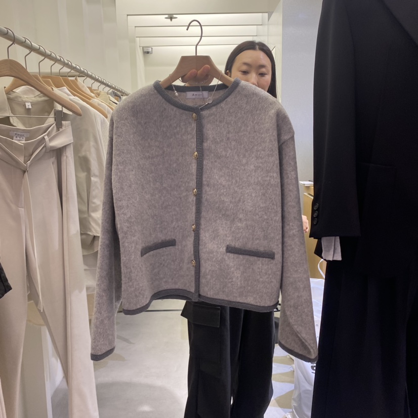AMON韓國直郵女裝新品時尚職業熱賣推薦休閑真品人氣夾克開衫AMON夾克圖色2