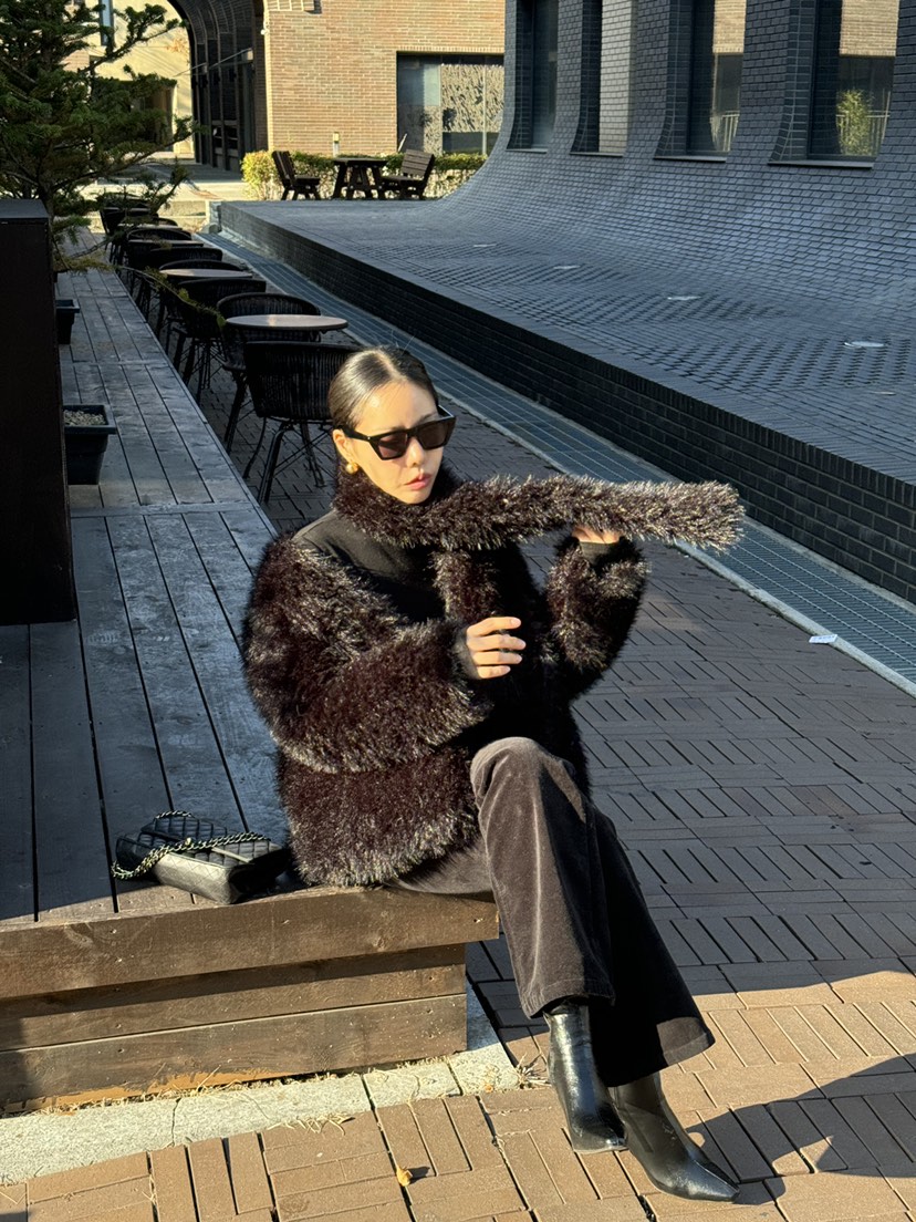 LIM LIM LIM韓國直郵女裝新款推薦時尚熱賣短款大衣含圍巾LIM LIM LIM短款大衣